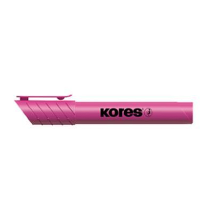 Resaltador Kores K-Marker Xh12 Rosa Paq C/12
