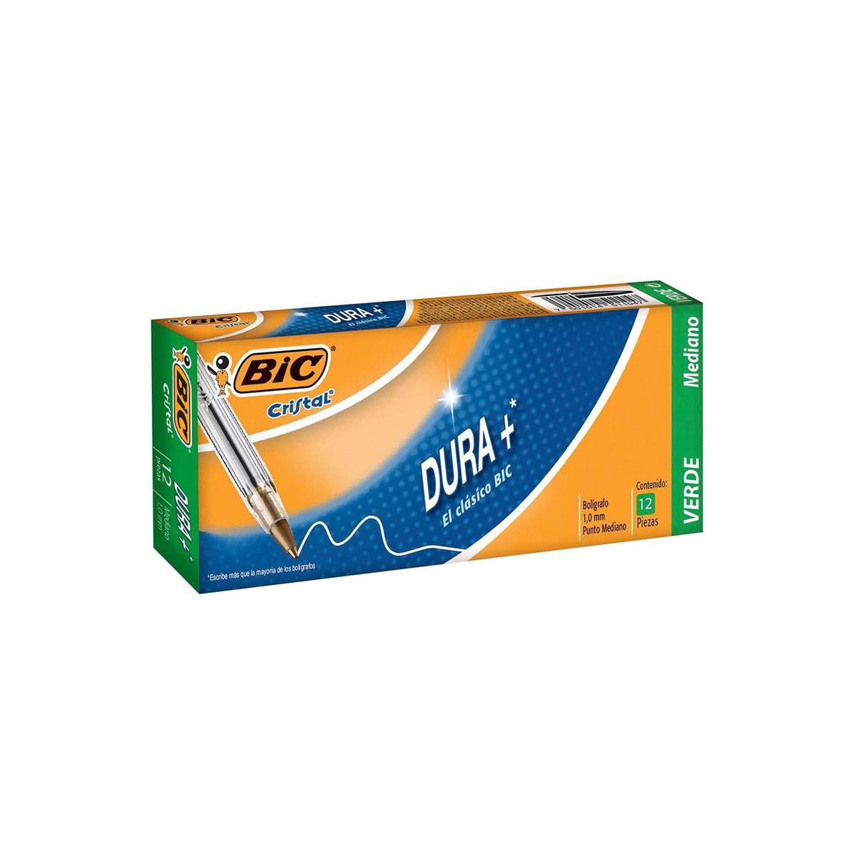 Boligrafo Bic M-250 Verde Dura+ C/12 Articulos Escolar Y Oficina