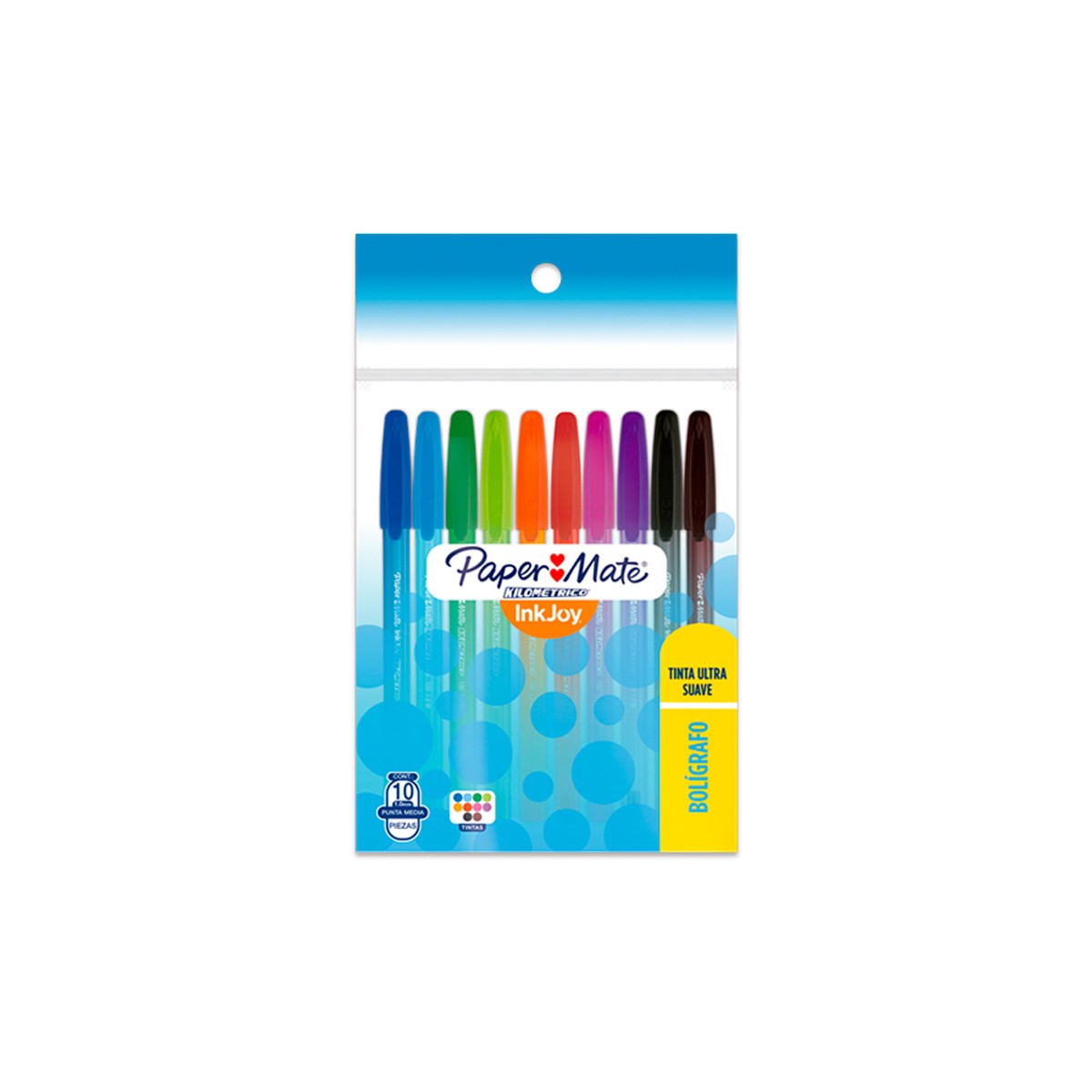 Boligrafo Papermate Kilometrico 1.0Mm Colores Surtidos C/10