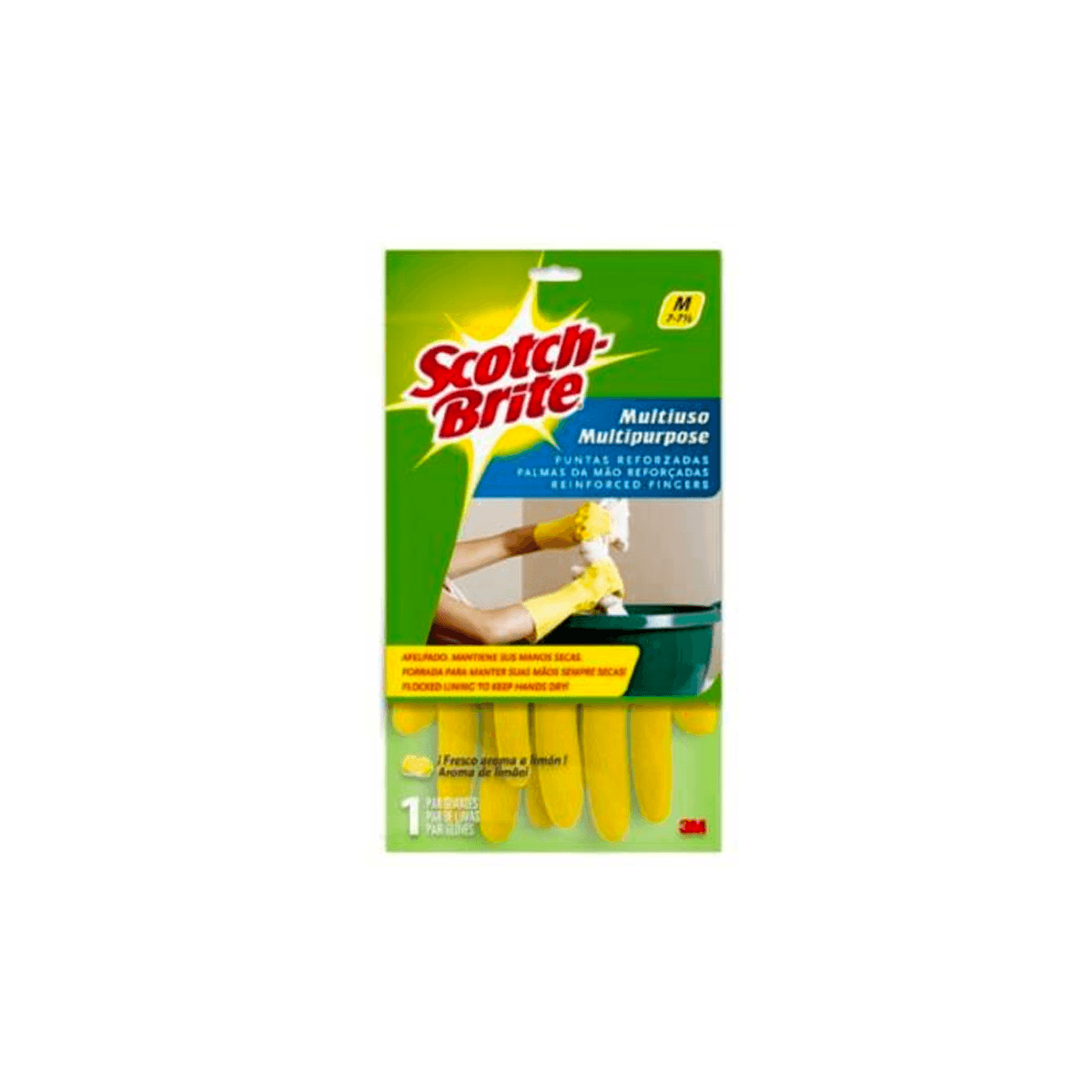 Guante Multiusos 3M Scotch Brite 7 7 1/2 Ch/Med 1 Pza