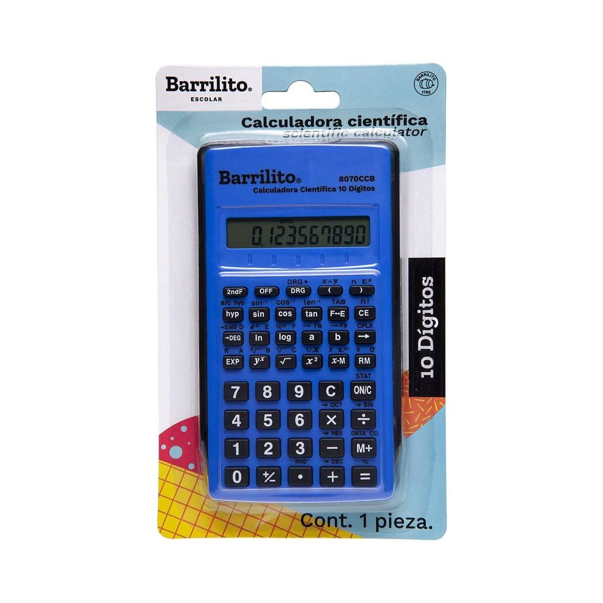 Calculadora Cientifica Barrilito 10 Digitos 1 Pza