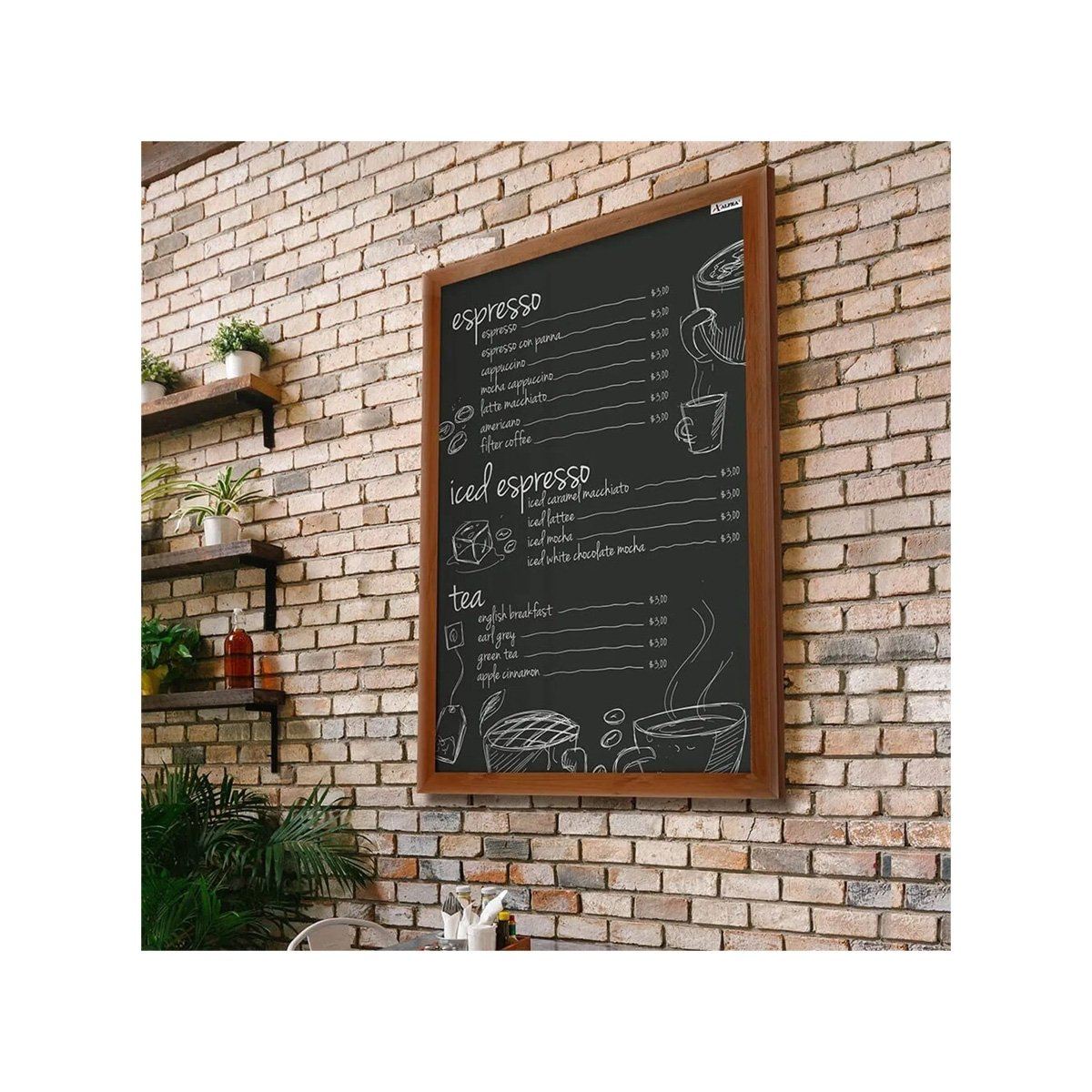 Pizarron Alfra Negro Indicato 60X90 Articulos Escolar Y Oficina