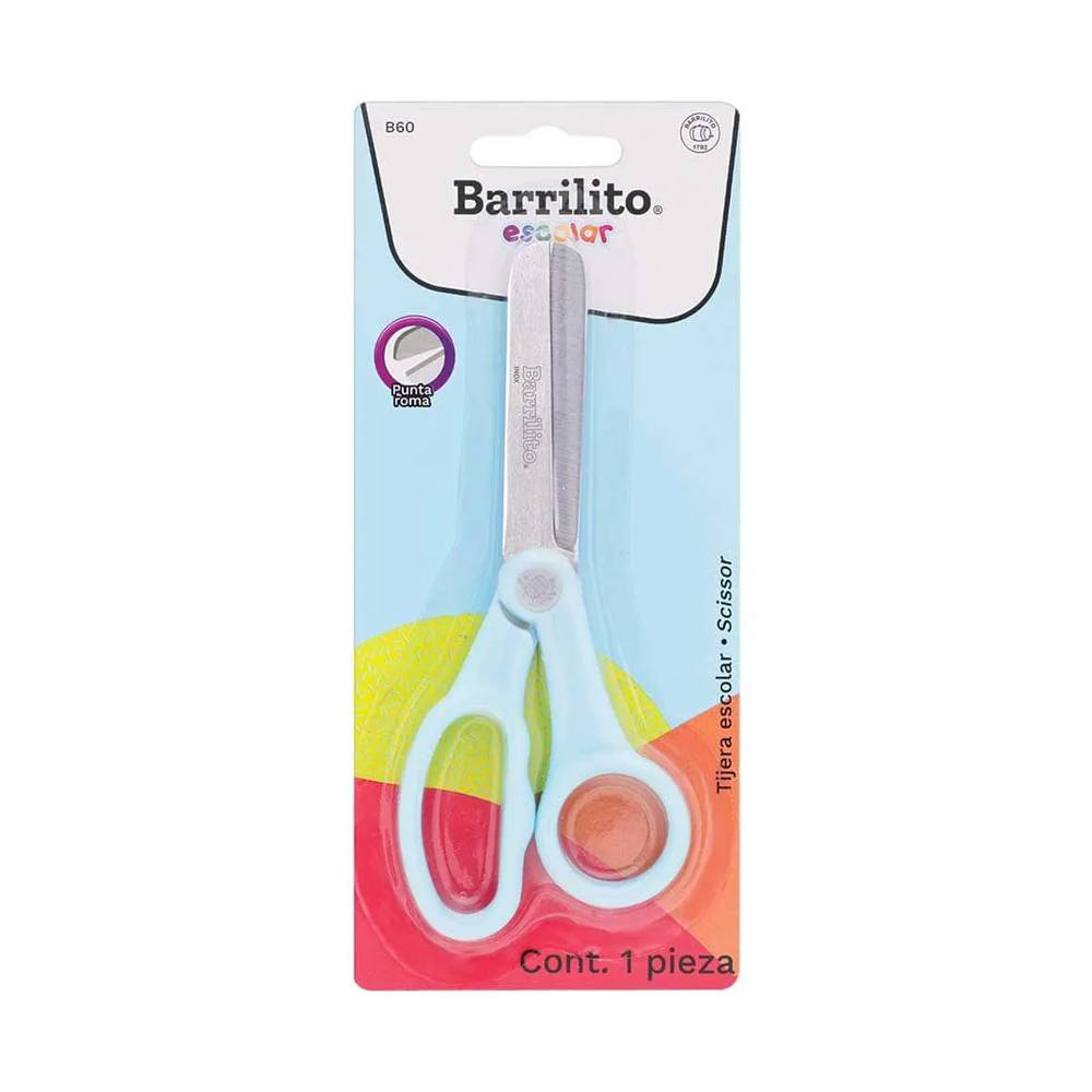 Tijera Barrilito Escolar Acero Inoxidable