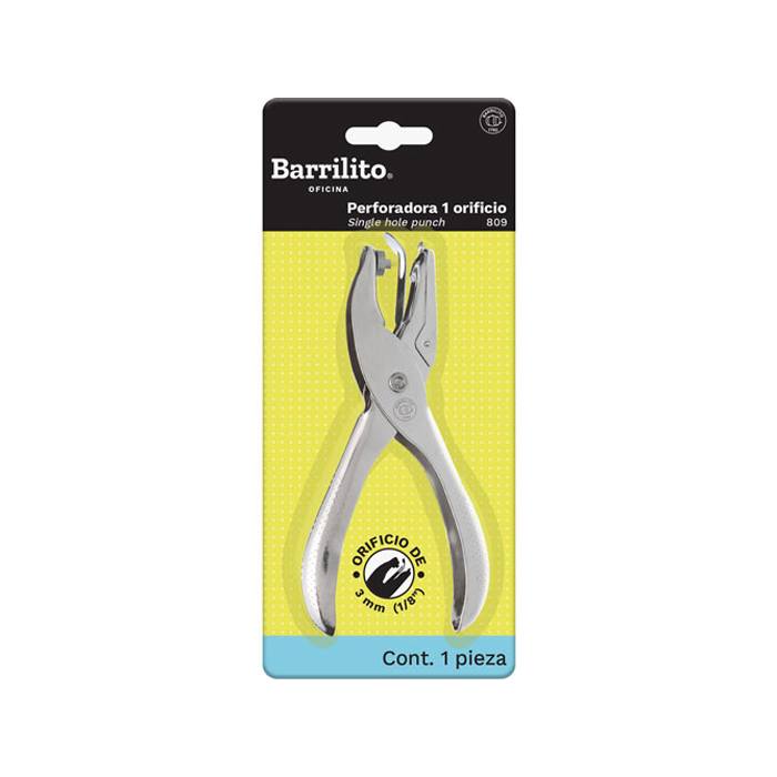 Perforadora Barrilito 1 Orificio 1/8" Blister