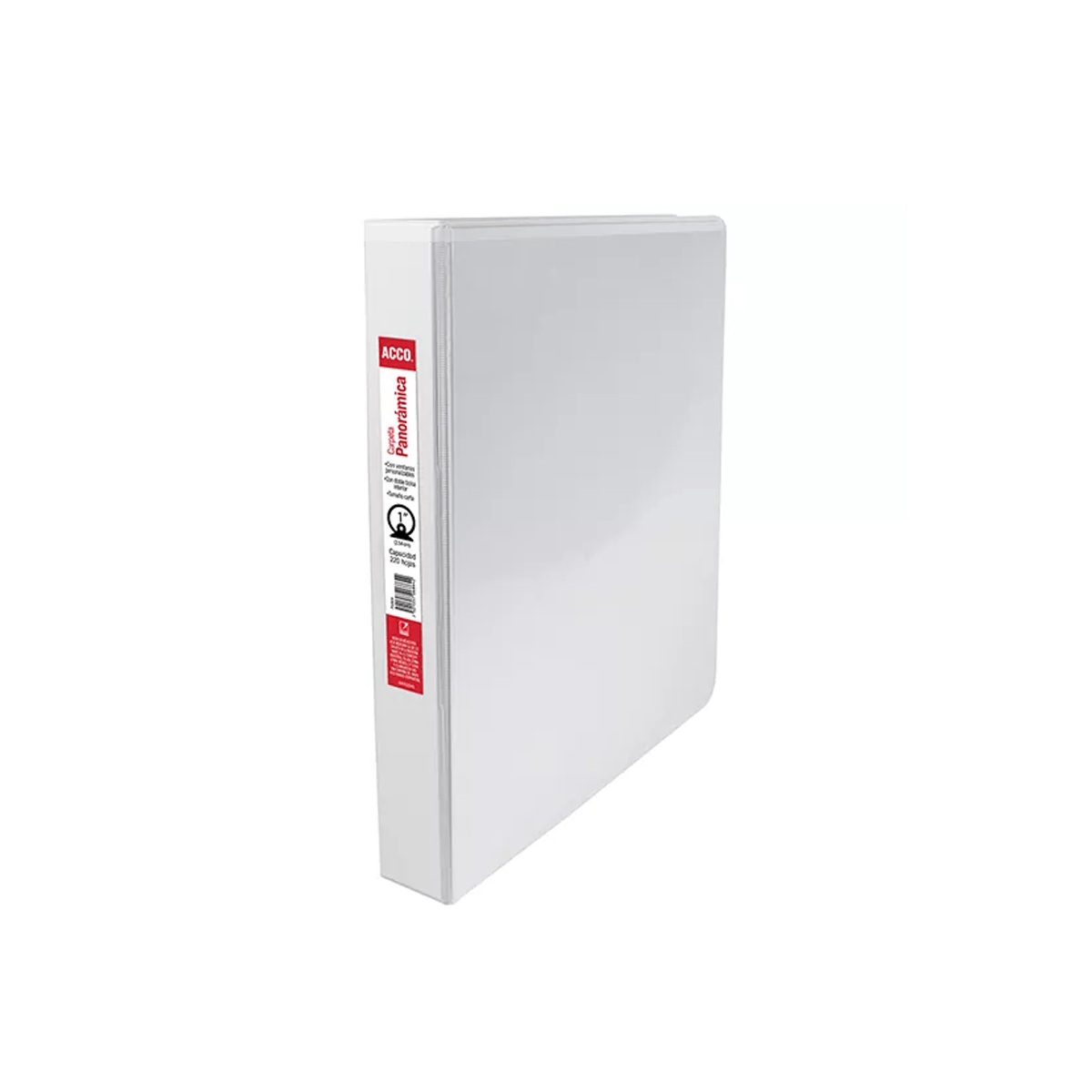 Carpeta Acco Brillante 1" Aro "O" Carta Color Blanco