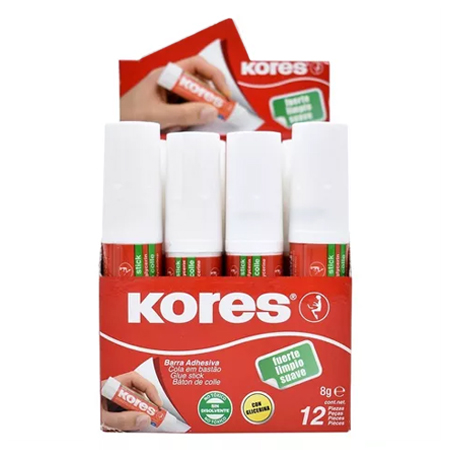 Barra Adhesiva Kores 8 Gr Paq C/12 Articulos Escolar Y Oficina