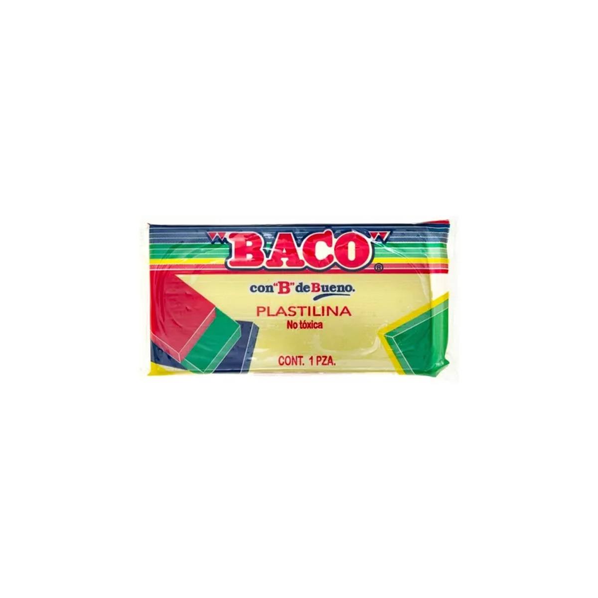 Plastilina Baco Marqueta 180Grs Color Amarillo Pastel