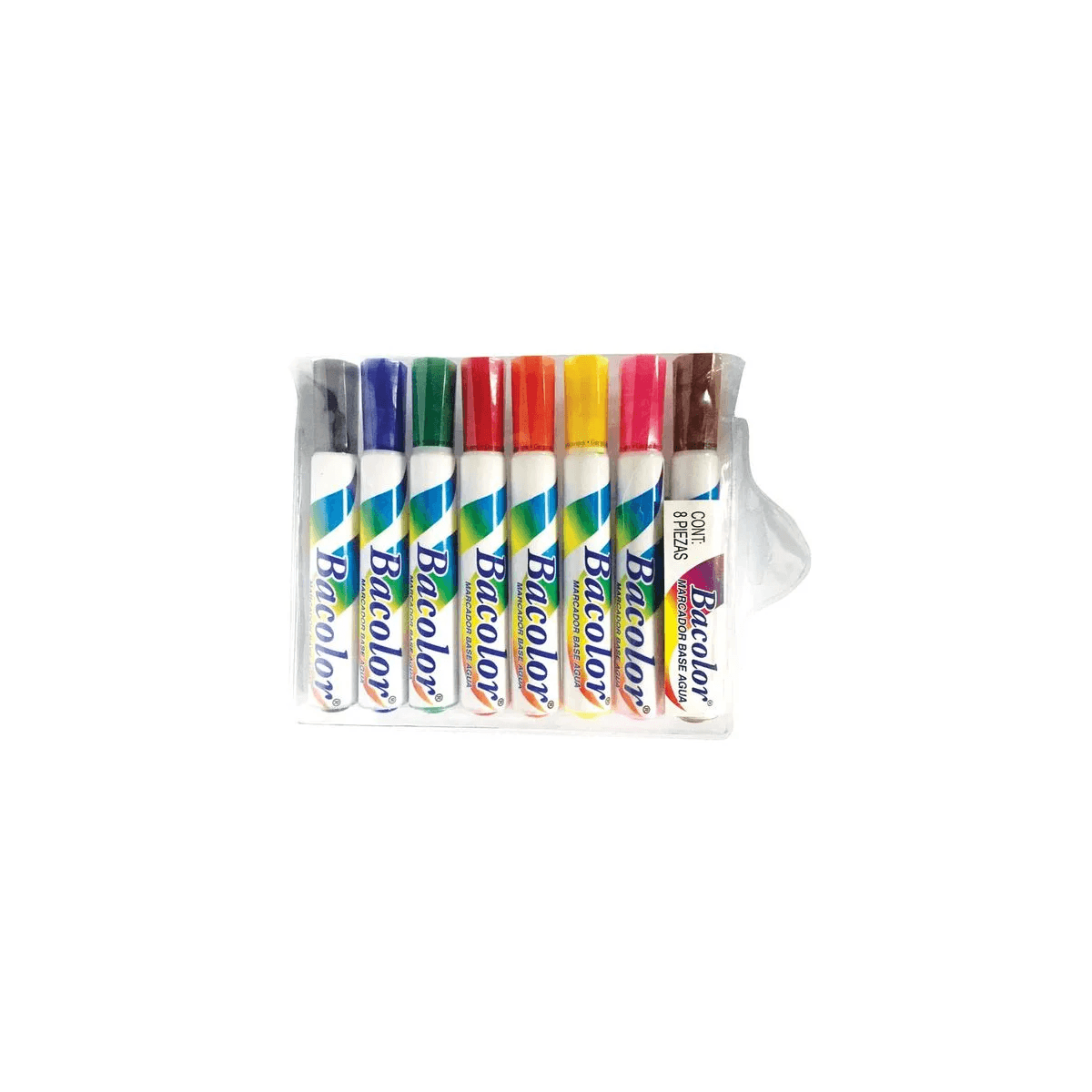 Marcador Bacolor Estuche C/8 Articulos Escolar Y Oficina