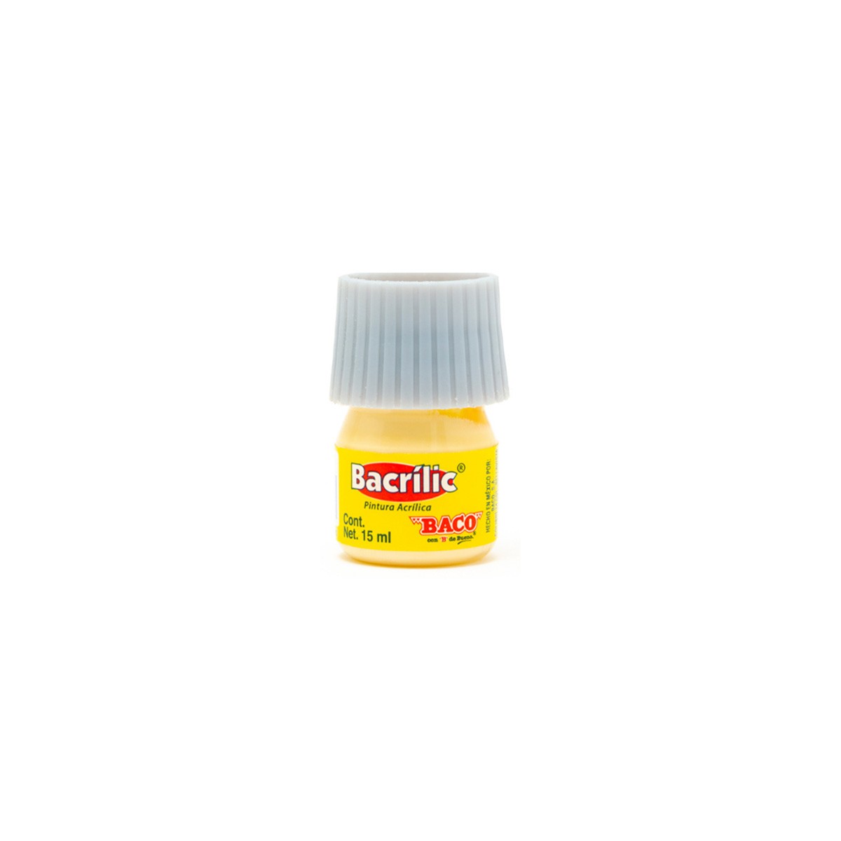 Pintura Baco Acralica Amarillo Pastel 15Ml C/10