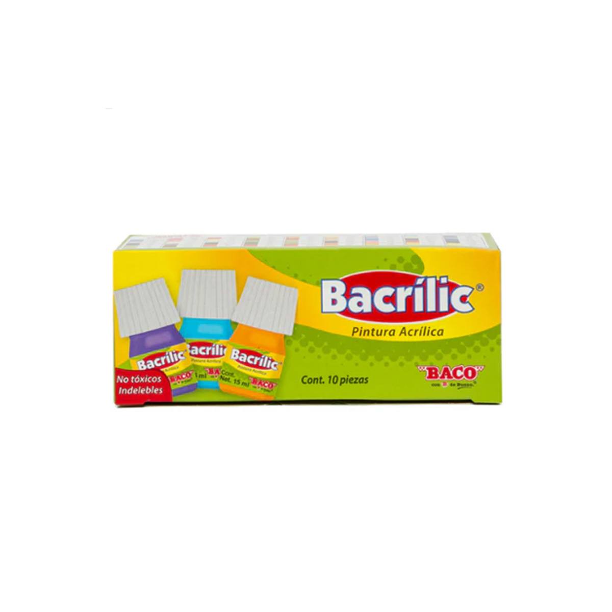 Pintura Baco Acralica Violeta 15Ml C/10 Articulos Escolar Y Oficina
