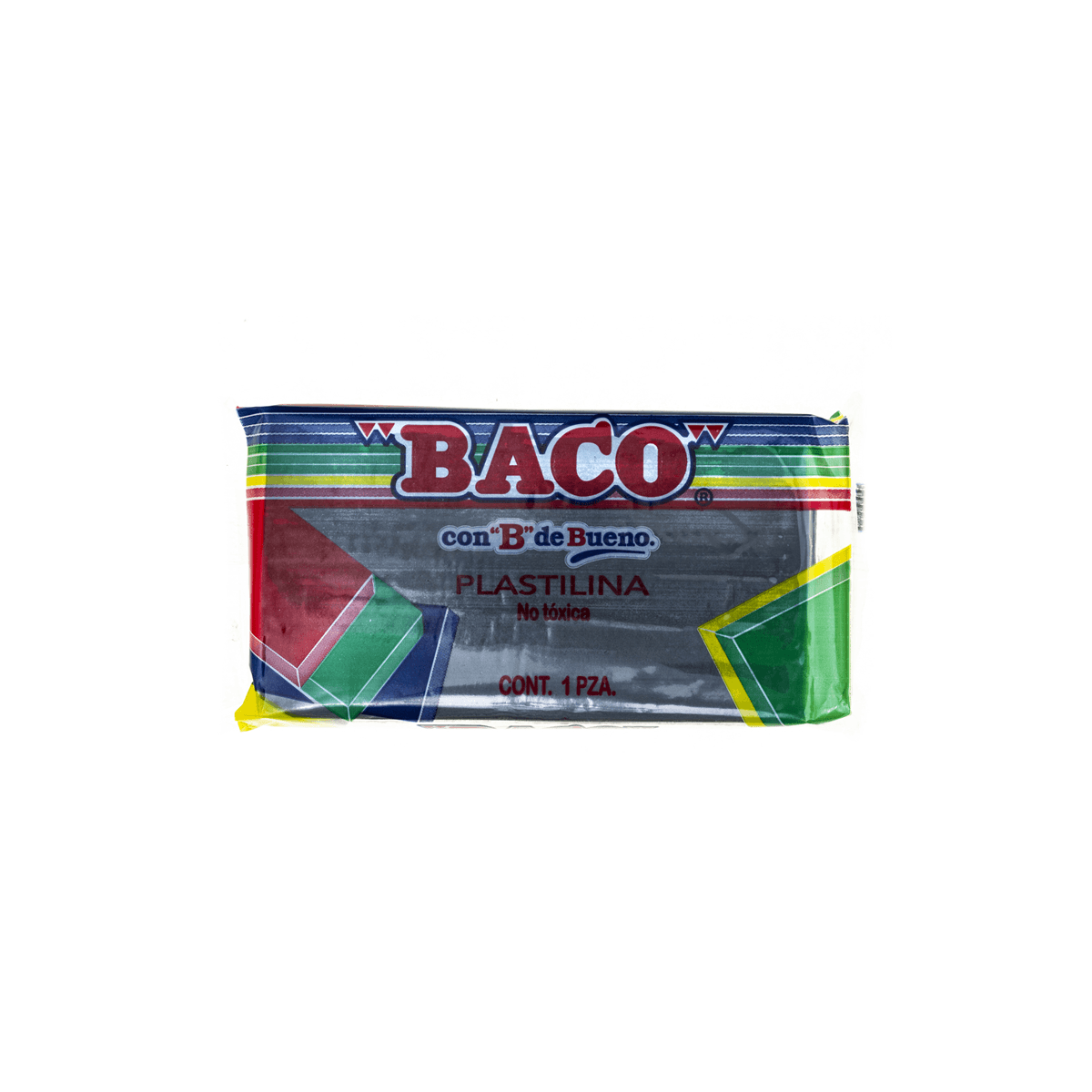 Plastilina Baco Marqueta 180Grs Color Gris Obscuro