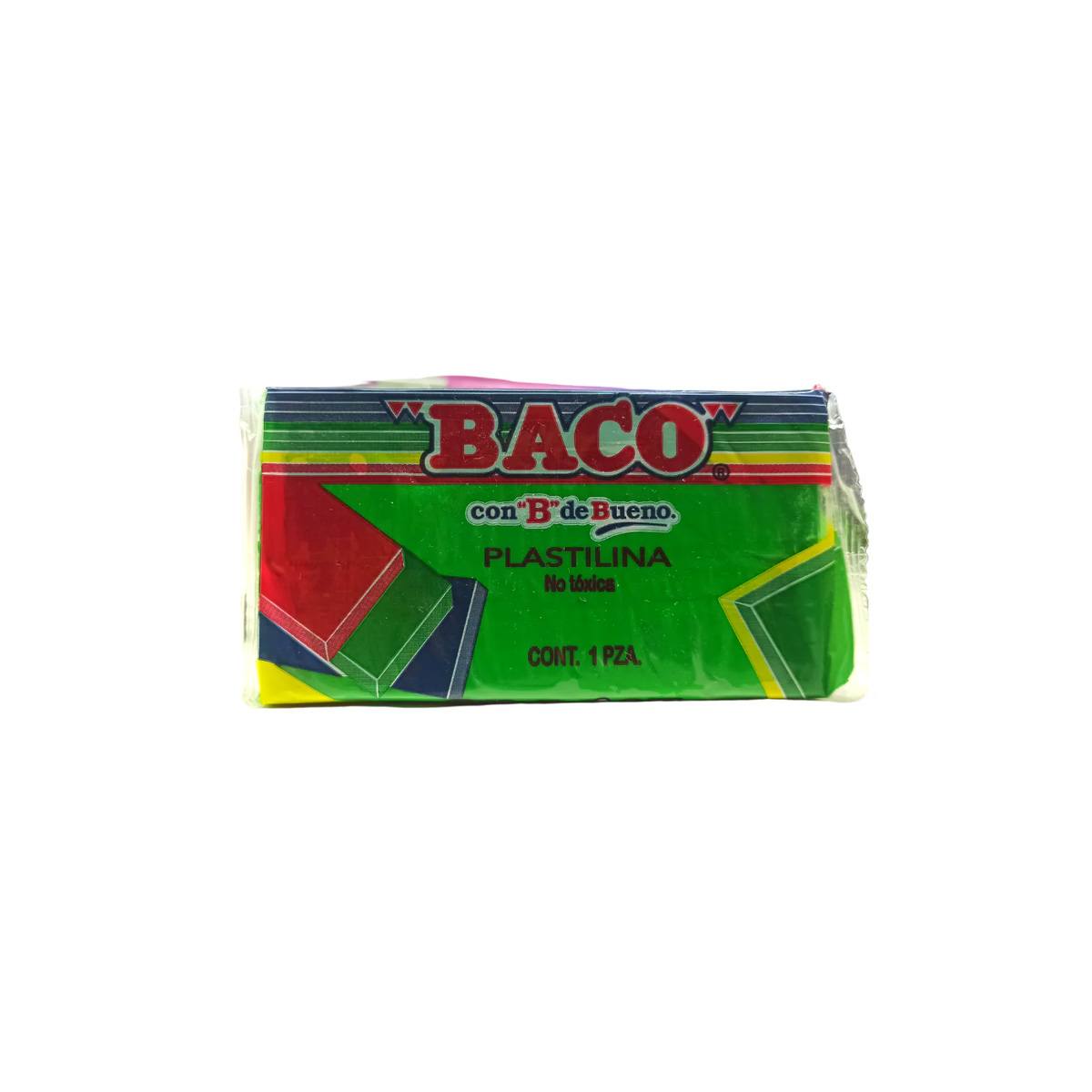 Plastilina Baco Marqueta 180Grs Color Verde Limon