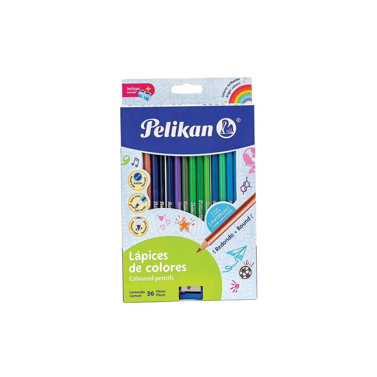 Colores Pelikan De Madera C/36 Articulos Escolar Y Oficina