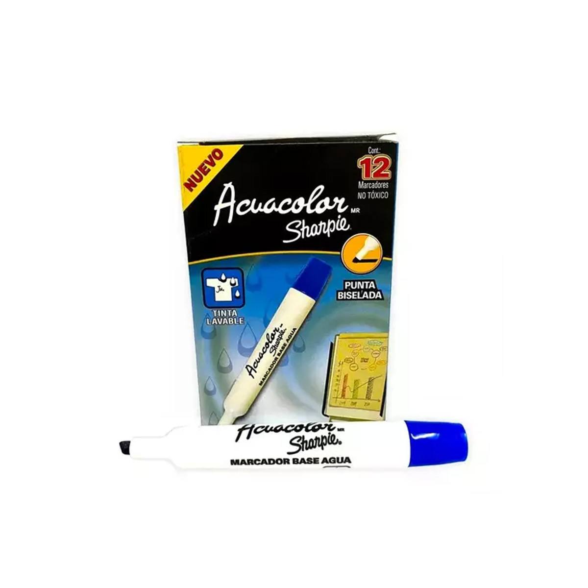 Marcador Berol Acuacolor Azul Obscuro C/12