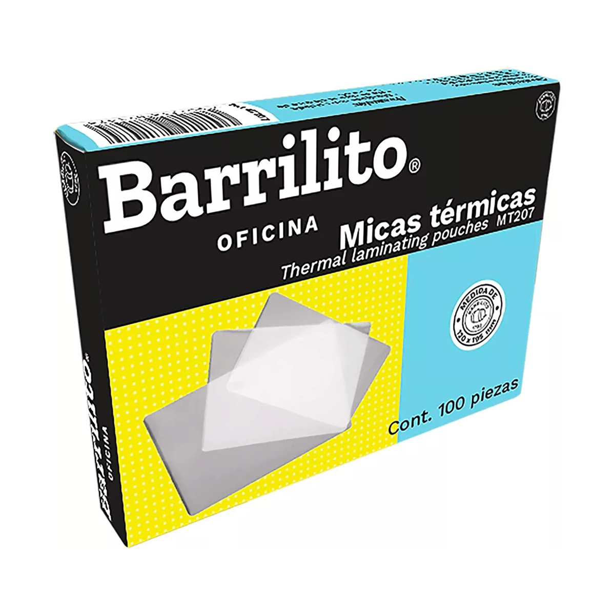Micas Termicas Barrilito 120X195Mm Caja Paq C/100 Pz Pzas (200 Micras)