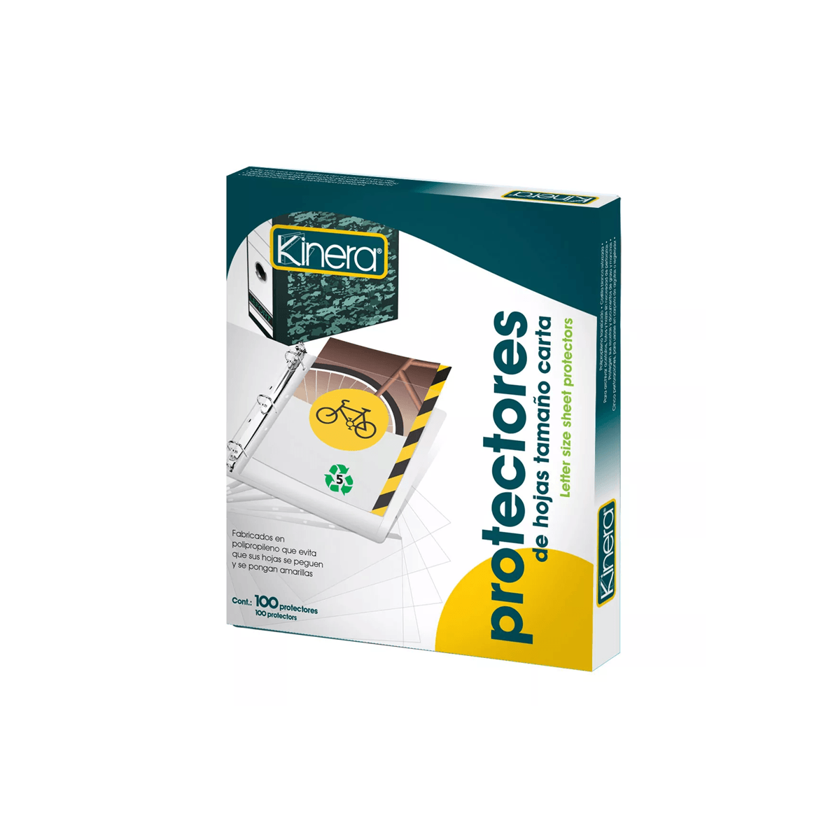 Mica Kinera 360 Protector Hoja Carta Caja/100