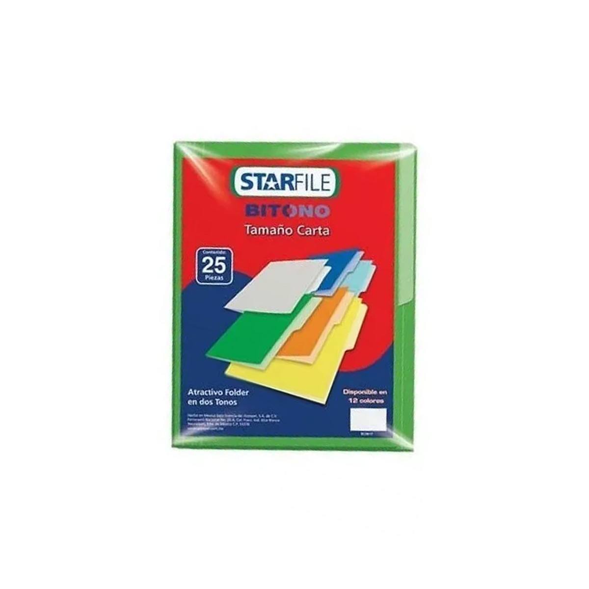 Folder Bitono Mapasa T.Carta Verde C/25 Articulos Escolar Y Oficina