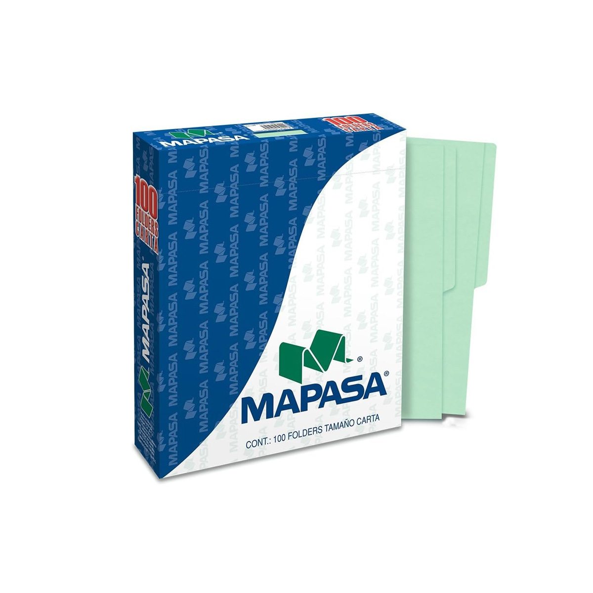 Folders Mapasa Verde Carta C/100 Articulos Escolar Y Oficina