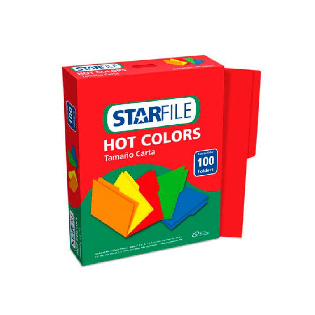 Folders Mapasa Hot Colors Rojo Carta C/100