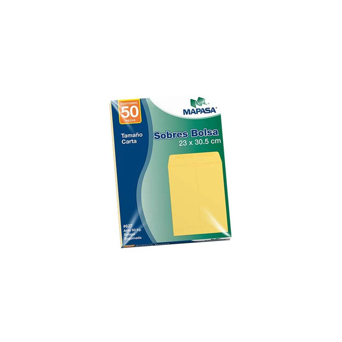 Sobre Bolsa Mapasa Carta Ante Solapa Engom 60Kg 10Pz C/50 23.0X30.5 Cm