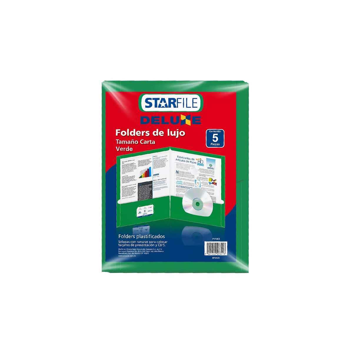 Sobre Mapasa Deluxe Verde Carta 24X30 C/5