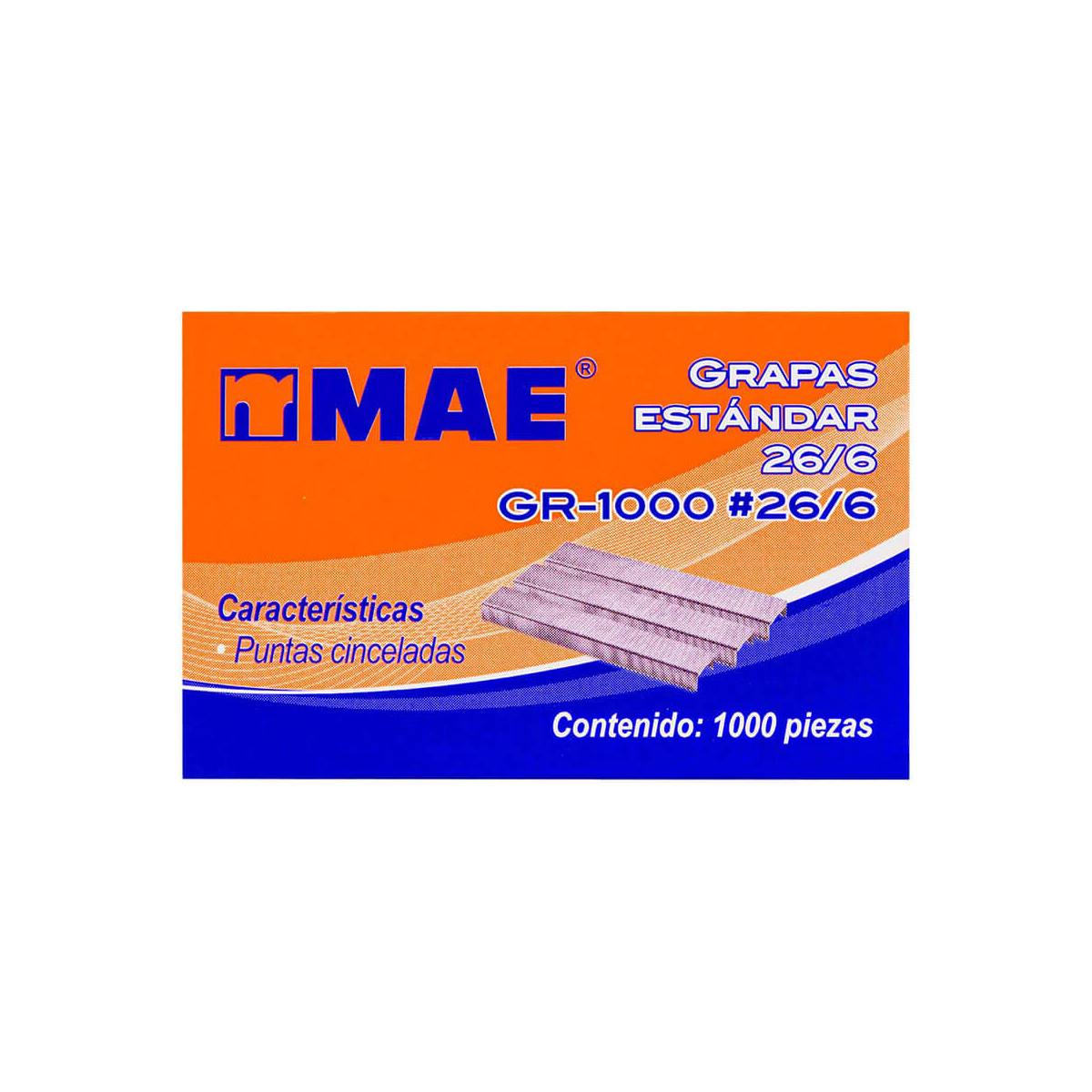 Grapa Mae Estandar 26/6 Con 1000 Articulos Escolar Y Oficina