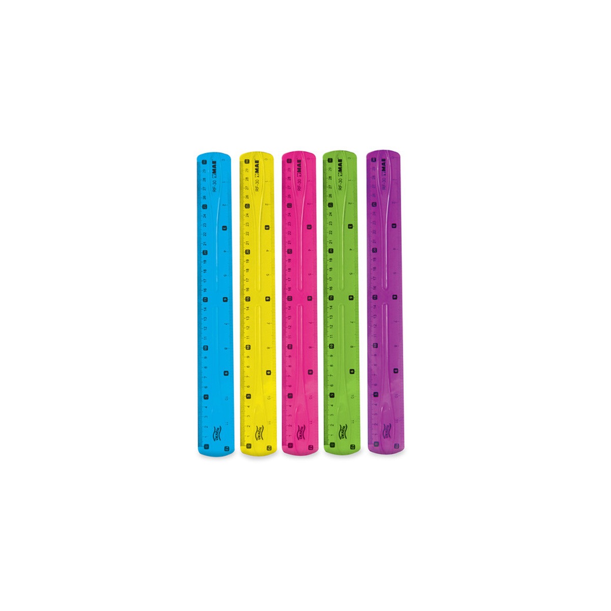 Regla Metalica Flexible Mae 30 Cms Varios Colores