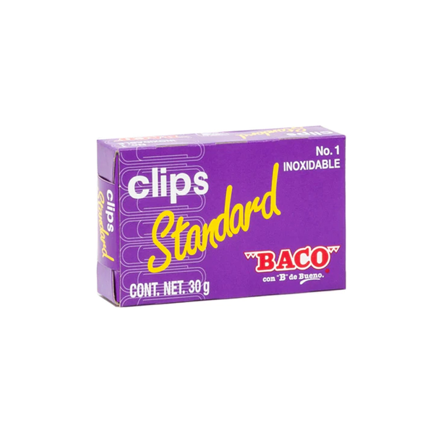 Clip Baco Estandar #1 Galvanizado C/10 100Clips C/U