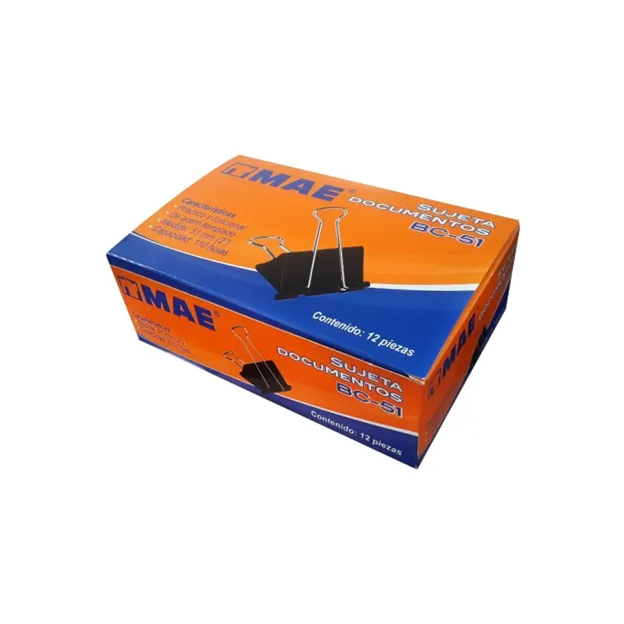 Suejta Documentos Mae 51Mm(2") 12 Pzas Articulos Escolar Y Oficina