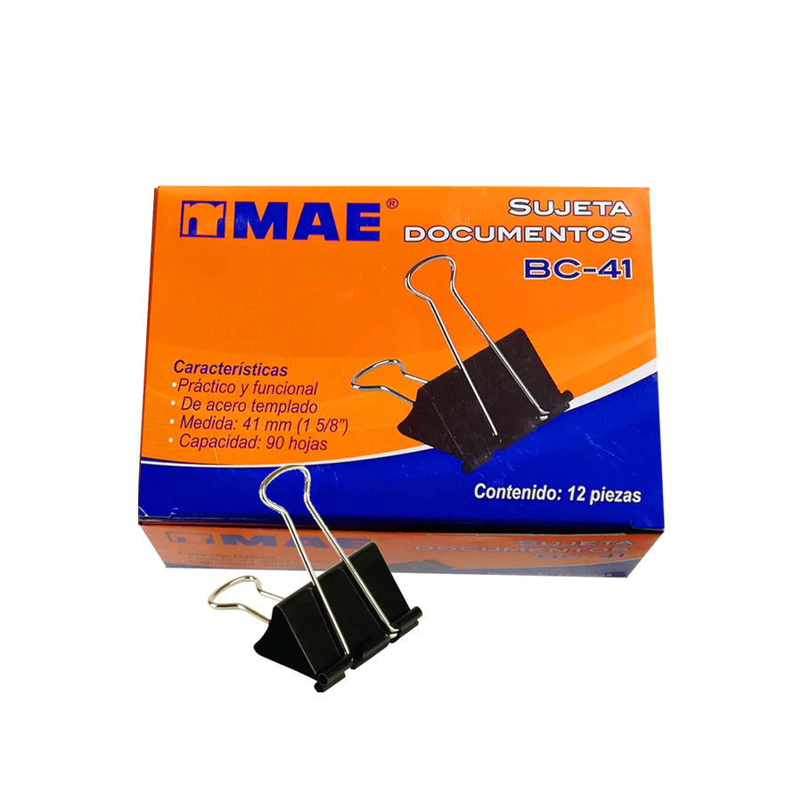 Sujeta Documentos Mae 41Mm(1 5/8") 12 Pzas