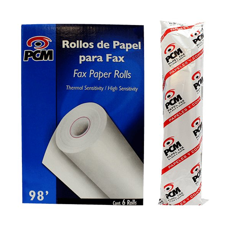 Papel Fax Pcm 30 Mts Paq C/6 Rollos Articulos Escolar Y Oficina