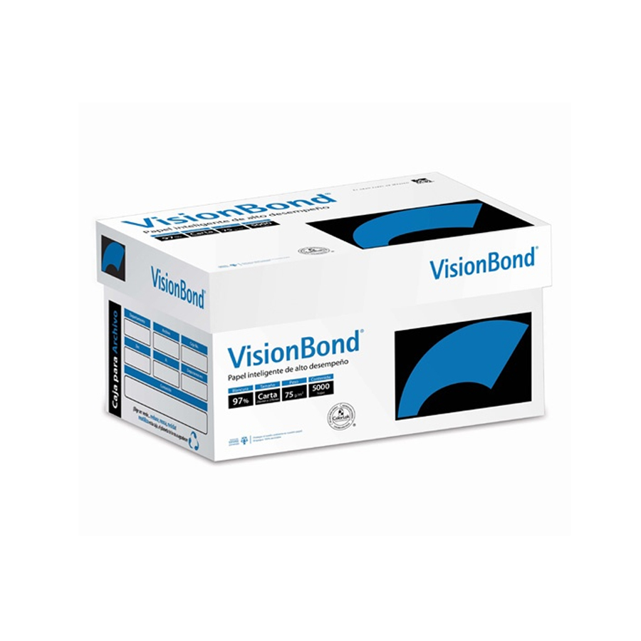 Papel Copiadora Vision Bond 75Gr Oficio Bco Paq C/5000