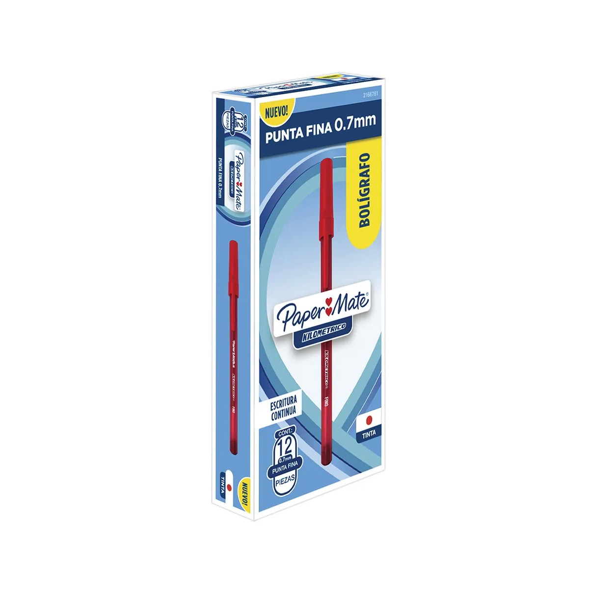 Bolígrafo Papermate Punta Fina Rojo 12 Piezas 2166761