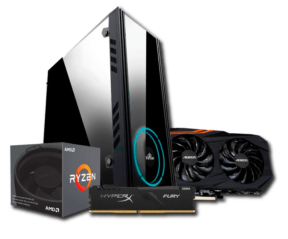 Pc Gamer Ryzen 5 2600 Rx580 De 8Gb 480Gb De Ssd 16Gb Ddr4