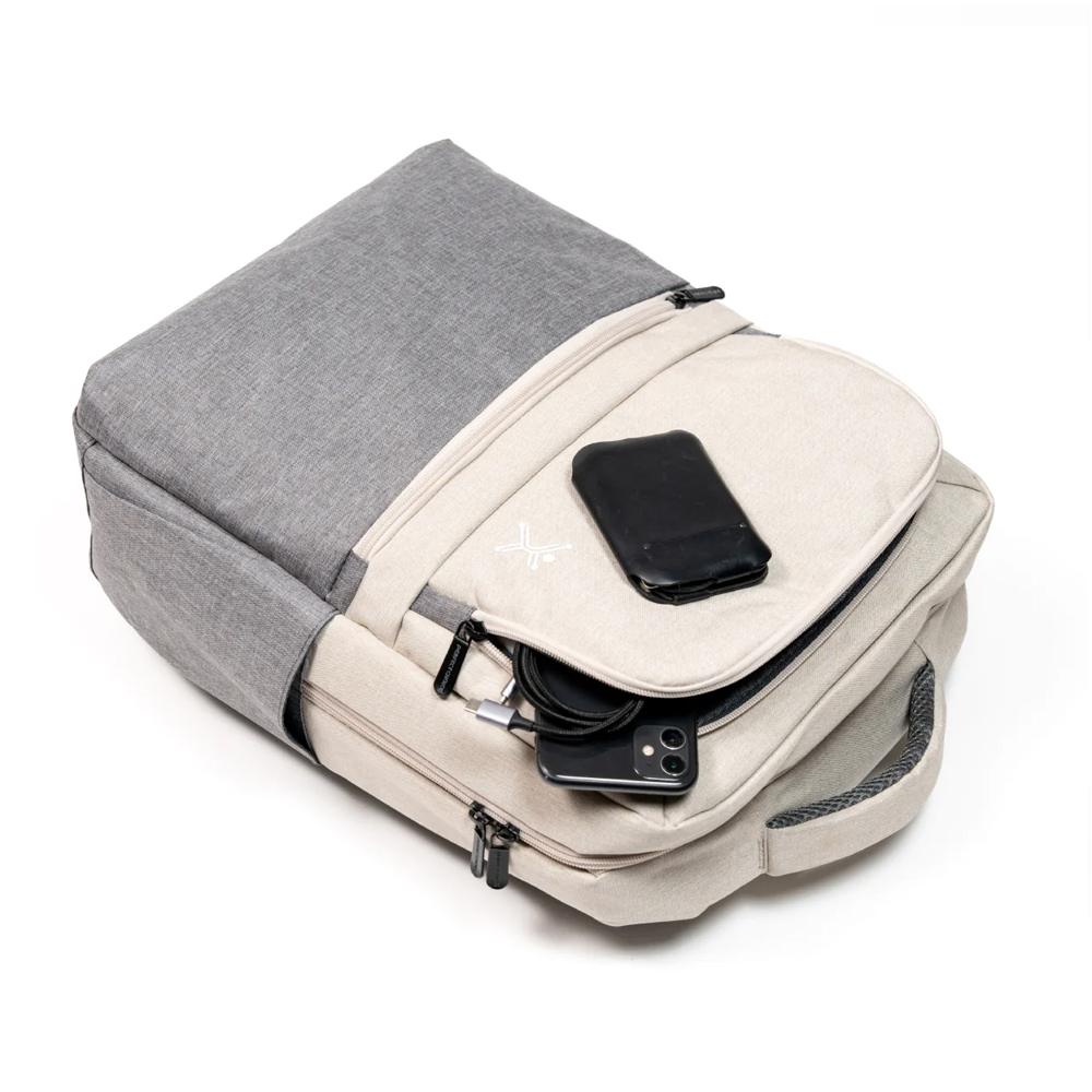 Mochila Perfect Choice Para Laptop 15.6" Sunset Taupe Gris Con Beige Pc-084525