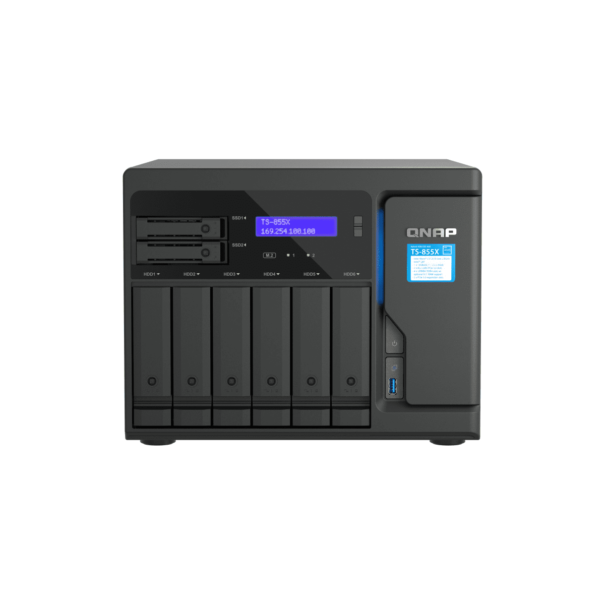 Nas Qnap Ts-855X-8G-Us De 8X Bahías Intel Atom C5125 2.80Ghz Sata Iii Negro