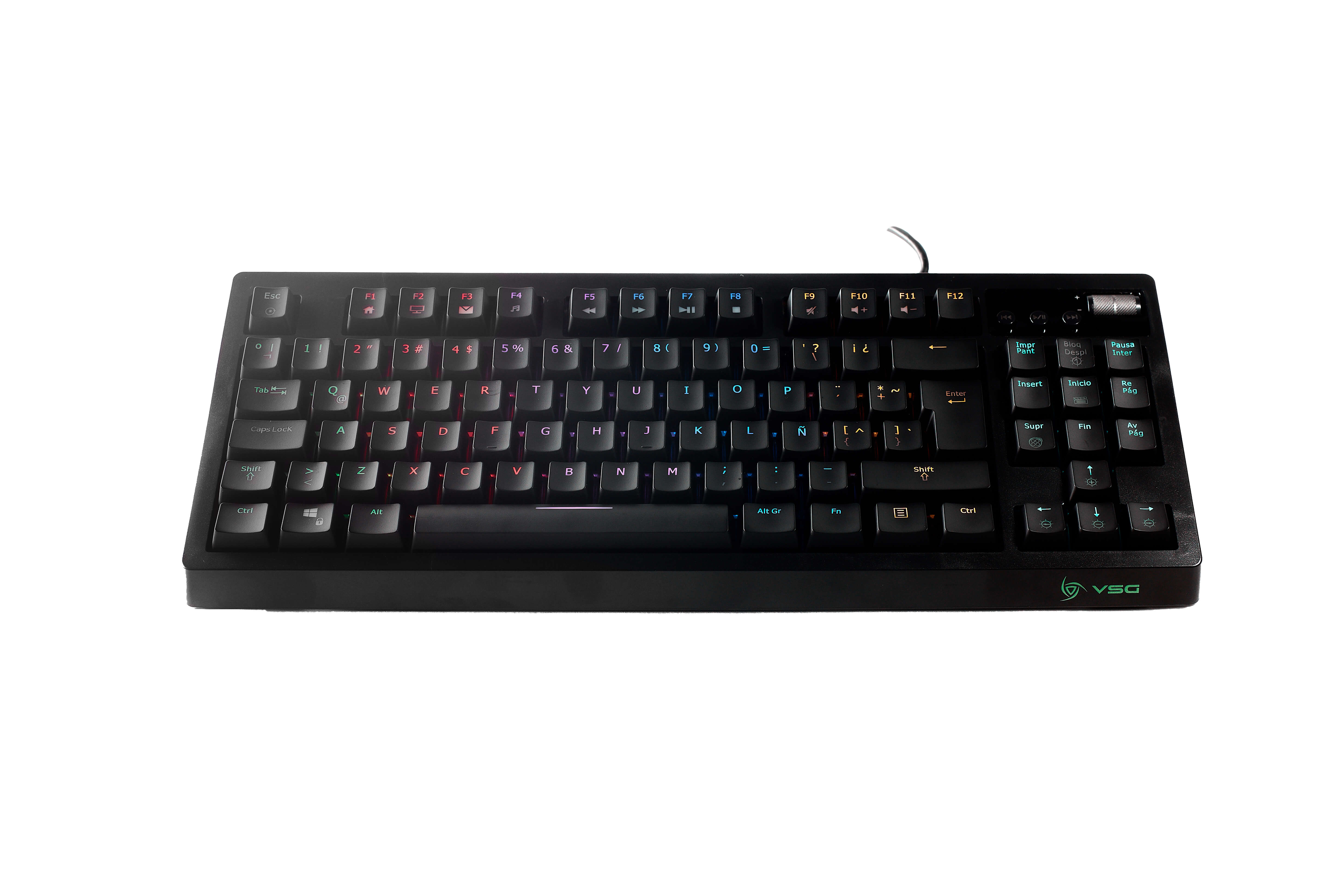 Teclado Gamer Mecanico Vsg Quasar Negro Rgb Switch Outemu Azul