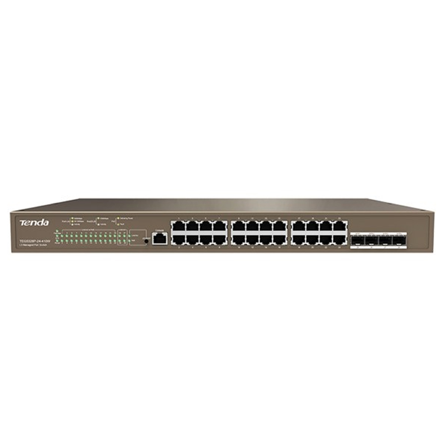 Switch Tenda Ipcom 24P 10/100/1000 Poe Af/At 370W L3 / G5328P-24-410W