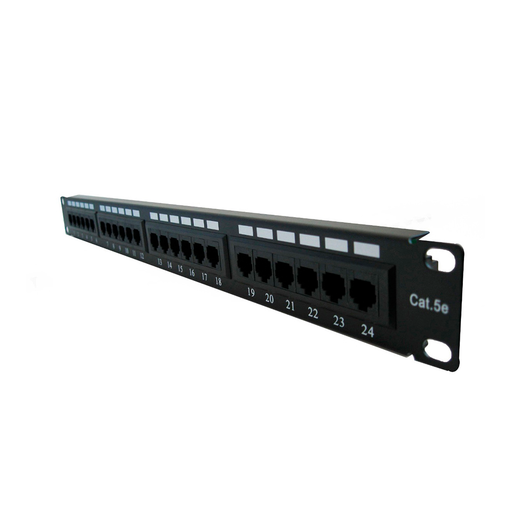 Patch Panel Nitrotel 24 Puertos Utp Cat.5E 110 Idc T568A/B (Ntpp5E24U)
