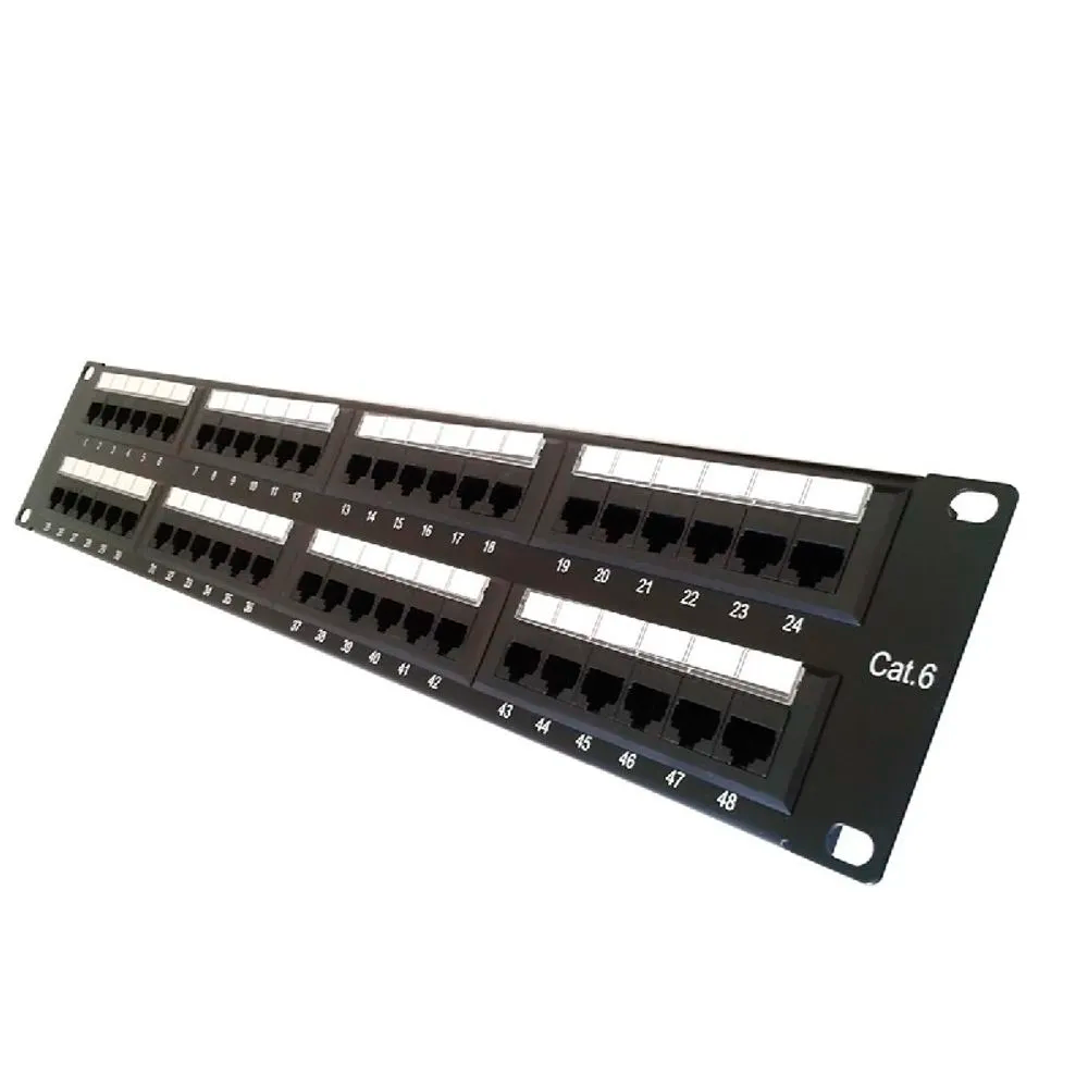 Patch Panel Nitrotel 48 Puertos Utp Cat.5E 110 Idc T568A/B (Ntpp5E48U)