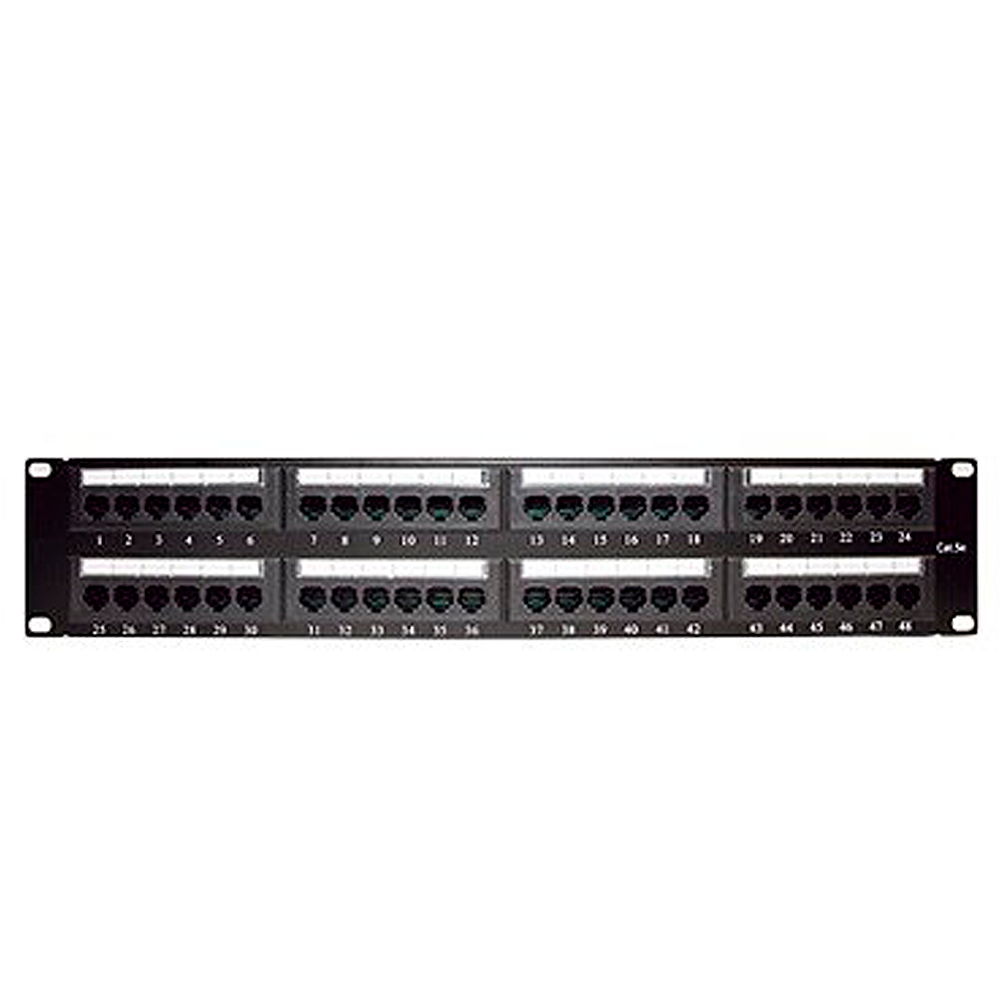 Patch Panel Nitrotel 48 Puertos Utp Cat.5E 110 Idc T568A/B (Ntpp5E48U)