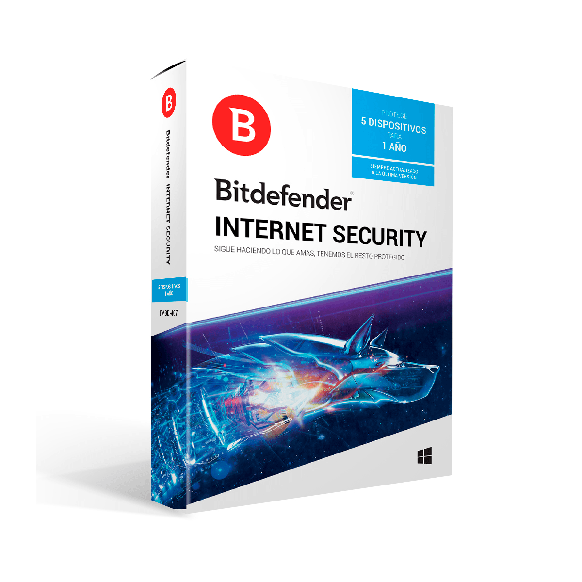 Internet Security Bitdefender 2018 1Año 5 Usuarios (Tmbd-407)
