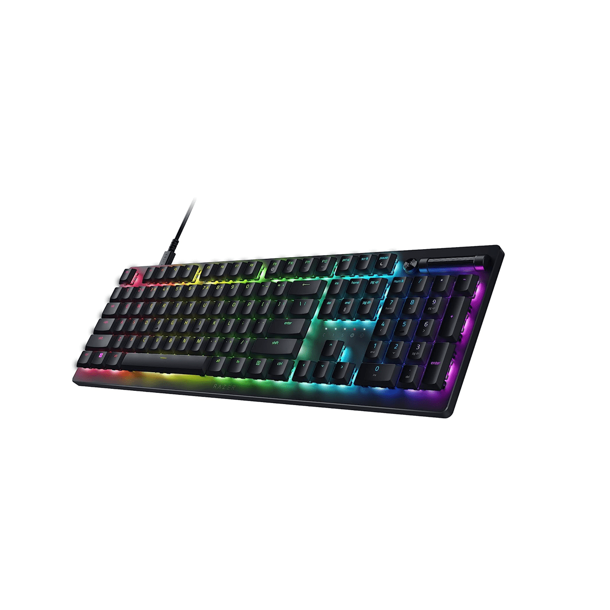 Teclado Óptico Gamer Razer Death Stalker V2 Clicky Purple Alámbrico Inglés Negro Rz03-04501900-R3U1