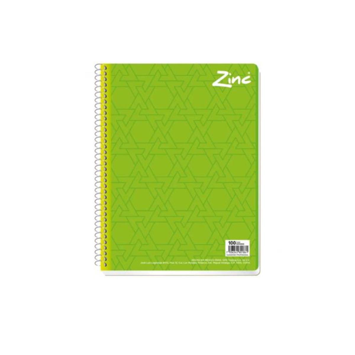 Cuaderno Scribe Zinc Profesional De Espiral Sencillo C.5 100 Hojas 8312