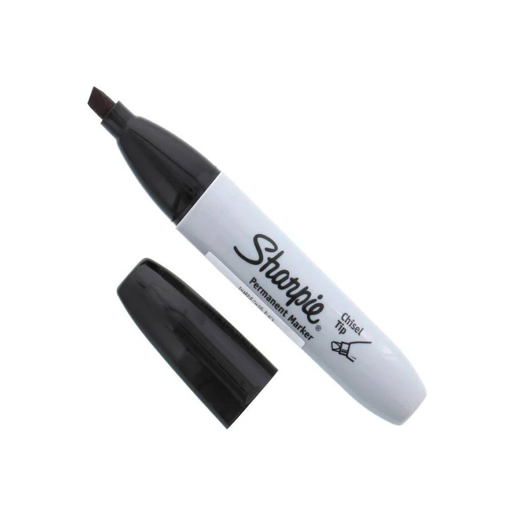 Marcador Permanente Sharpie Chisel Color Negro Con 12 Piezas 1939487