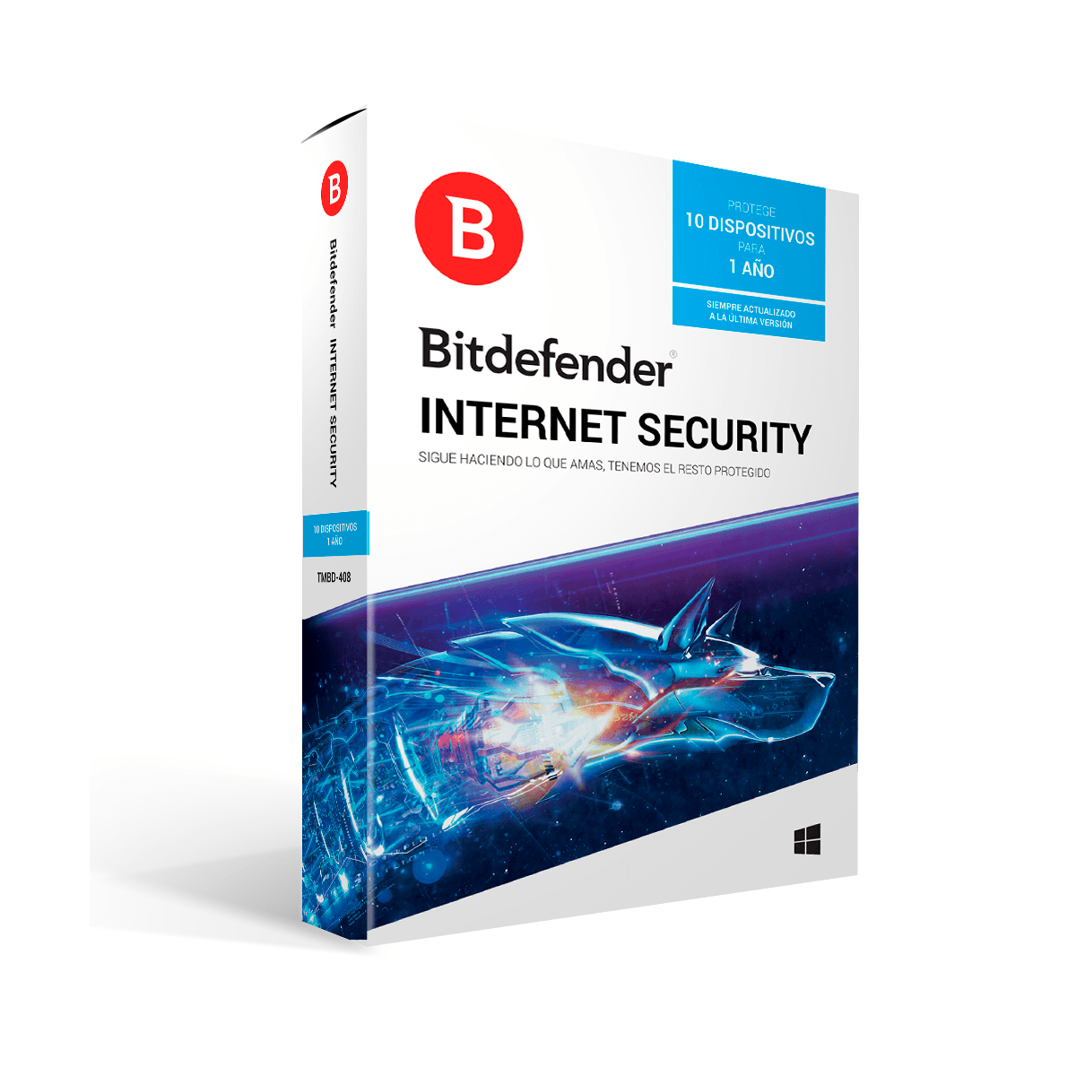 Internet Security Bitdefender 2018 1Año 10 Usuarios (Tmbd-408)