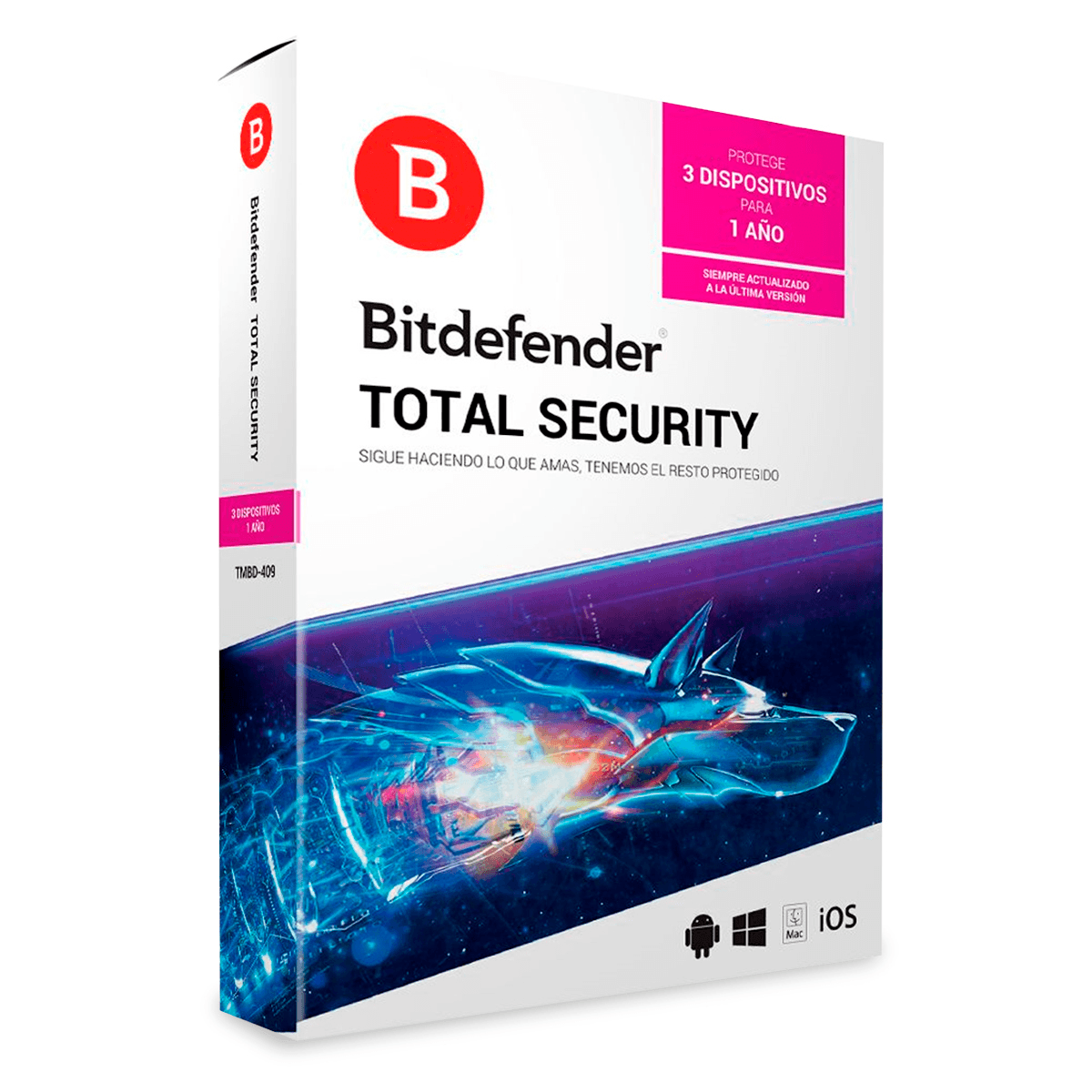 Antivirus Bitdefender Total Security 2018 3 Usuarios 1 Año Tmbd-409