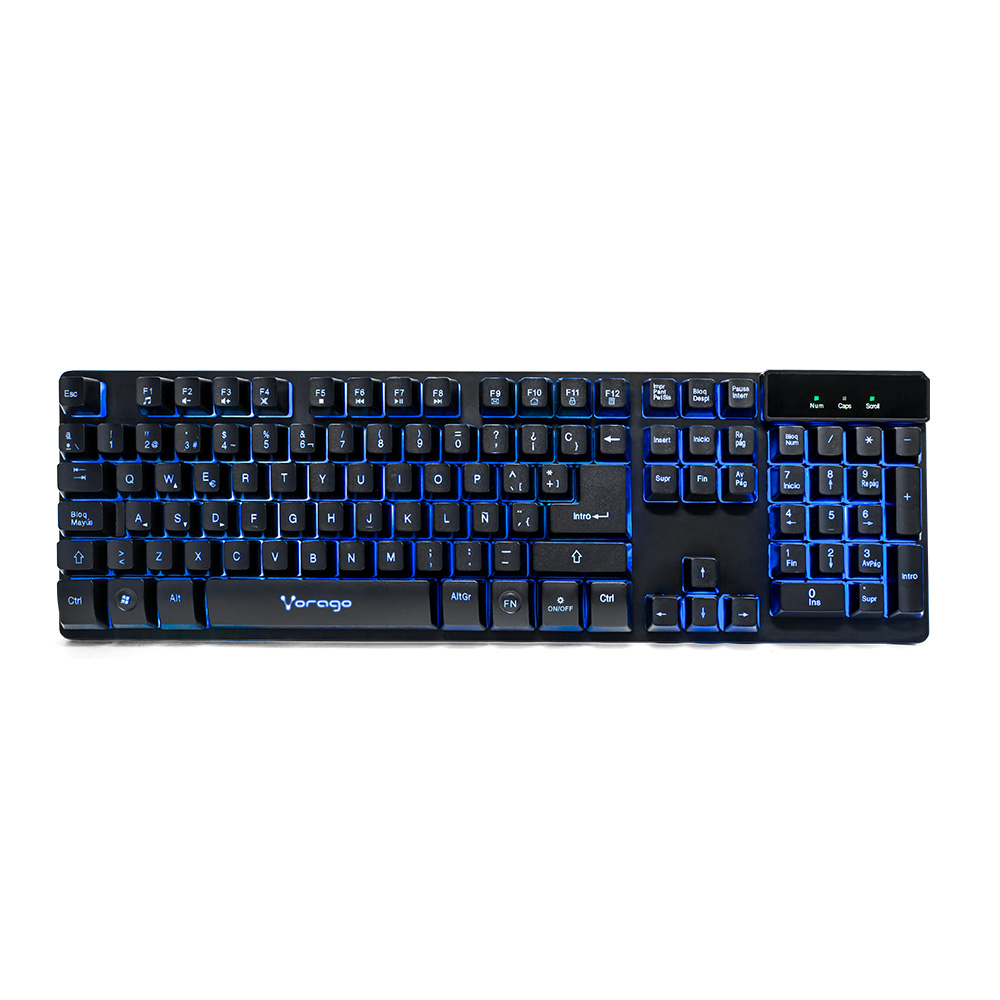 Teclado Vorago Start The Game Kb-502 Alambrico Metalico Multimedia Ilu