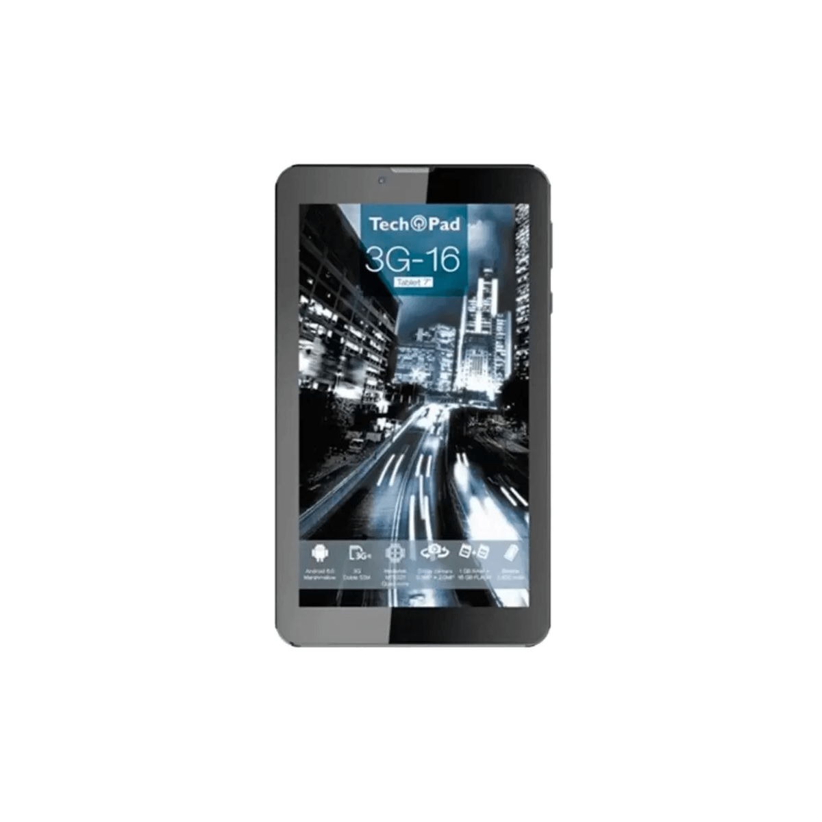 Tablet Tech Pad 7" 3Gr 16Gb 1Gb Doble Cámara 3G Dual Sim Bluetooth Android 7.0 Blanca 3G-16/B