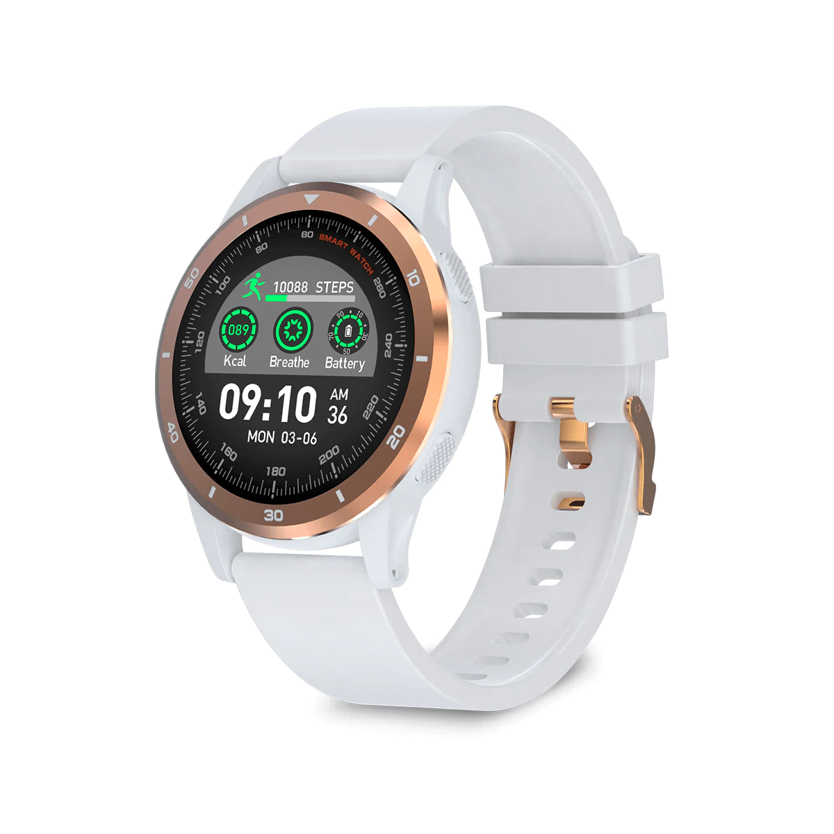 Smartwatch Tech Pad Sw Sport Pro 1" Ips Ip67 Android Y Ios Bt Rose-Gold / Blanco Sw Sport Pro Rg-Bl